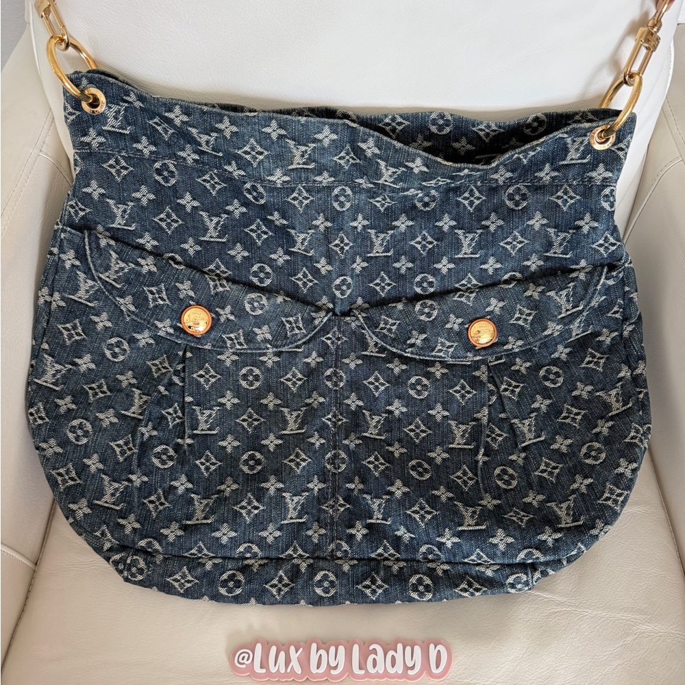 Louis Vuitton Blue Denim Daily GM